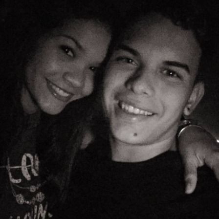 Jeremy Ayala Gonzalez with his ex-girlfriend Karla Rivera.